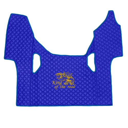 Ковры SCANIA 6 серии G (автомат), (экокожа, синий, синий кант, желтая вышивка)