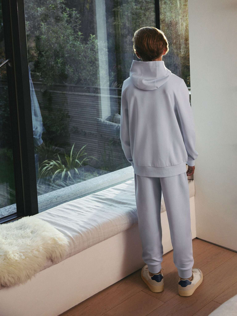 Толстовка с капюшоном и джоггеры в комплекте для мальчика Next E43-669, Светло-голубой