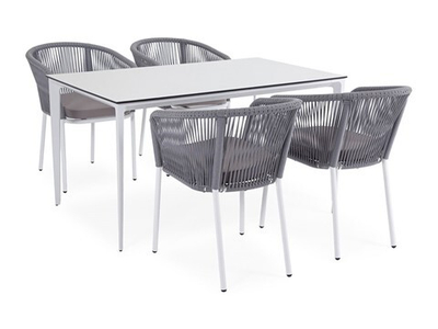Комплект мебели Малага (MAL-CM4T1-5-SET H-gray) светло-серый