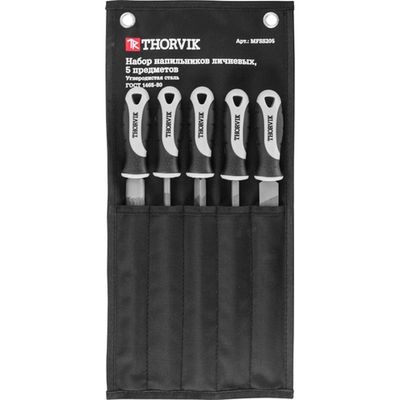 Набор напильников THORVIK личневых 200 мм 5 предметов   MFSS205