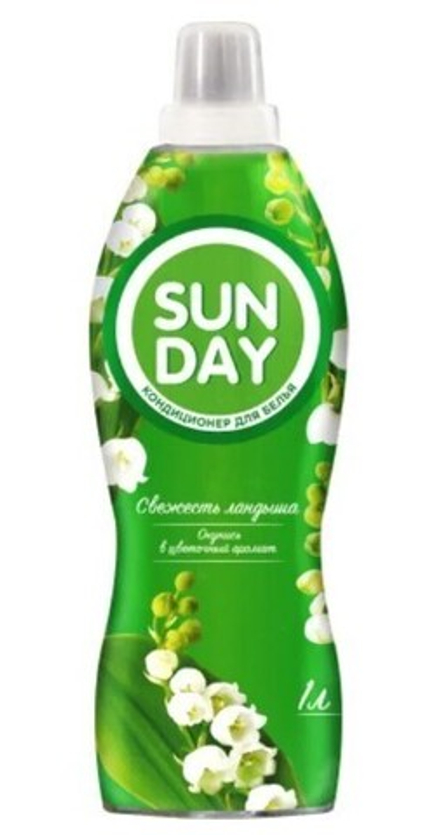 Sunday кондиционер для белья свежесть ландыша 1л. *6* /720