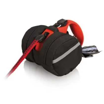 TRIXIE Сумка-чехол для рулетки под лакомства и уборочные пакеты, d=9 см, черная