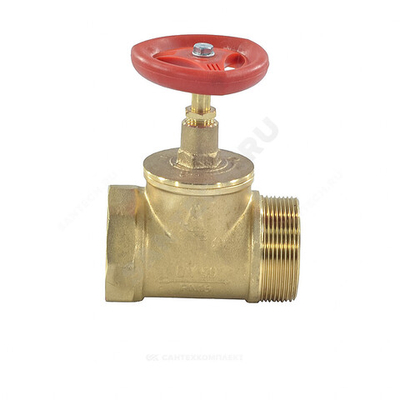 Клапан пожарный латунь прямой КПЛП 65-1 Ду 65 1,6 МПа муфта-цапка Апогей 110019