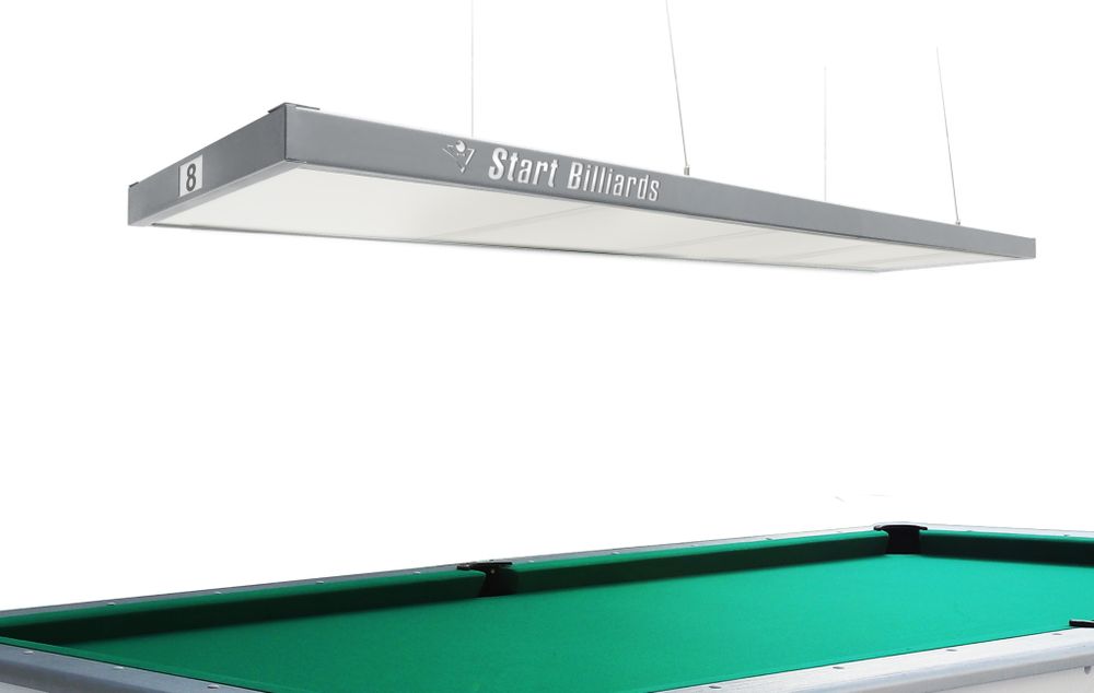 Лампа STARTBILLIARDS Club select 5 секций (Ral 9005 муар (black),Без рассеивателя (комплект),Логототип заказчика)