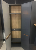 Пенал широкий Стокгольм серый графит/графит глянец (380)