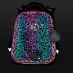 Ранец BRAUBERG LUMINOUS, 2 отделения, с брелоком, "Cats first", СВЕТЯЩИЙСЯ РИСУНОК, 38х29х16 см, 271367