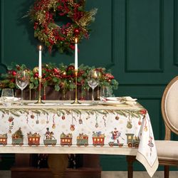 СКАТЕРТЬ "ЩЕЛКУНЧИК" 140Х180СМ БЕЖЕВЫЙ,100%ХЛОПОК , ТВИЛ