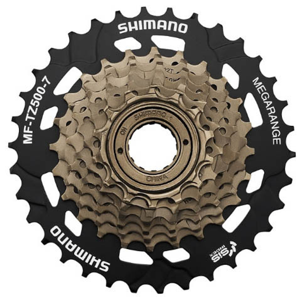 Трещотка 7 скор SHIMANO, 14-16-18-20-22-24-34T, коричневая, без уп.