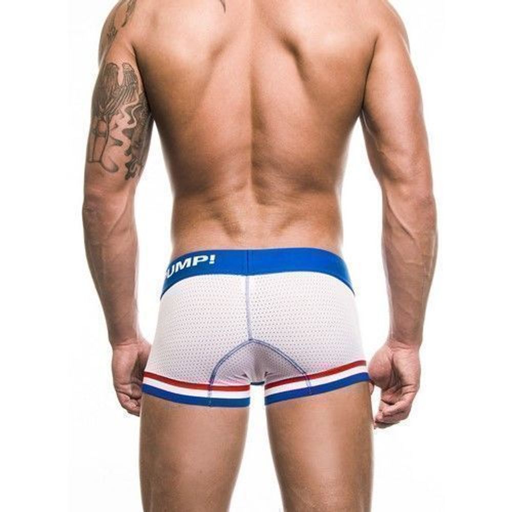 Мужские трусы боксеры в сеточку Pump Touchdown Boxer White-Blue 26077