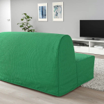 Диван 2-местный - IKEA LYCKSELE LÖVÅS/ЛИКСЕЛЕ ЛЕВОС ИКЕА, 87х100х142 см, зеленый