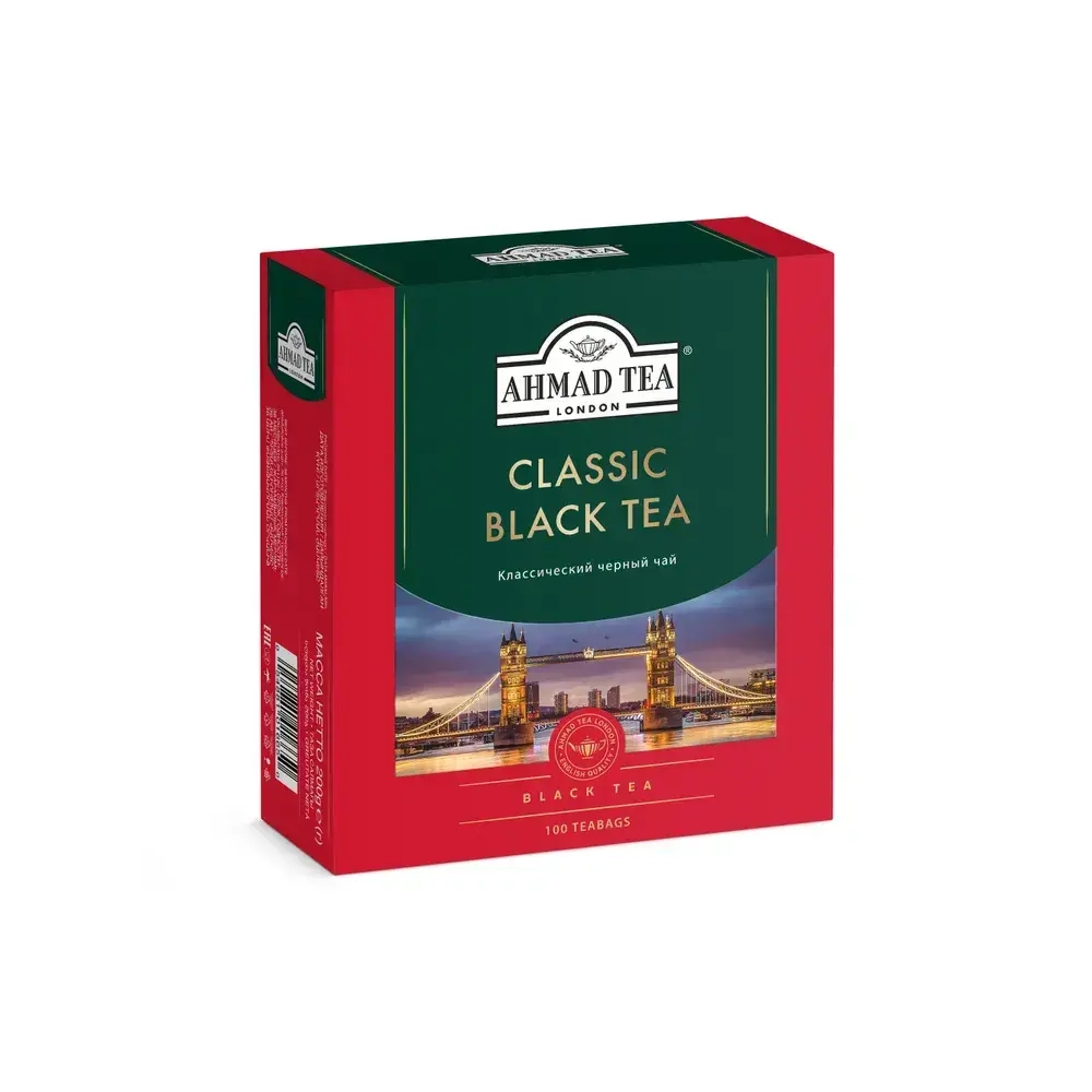 Классический черный чай в пакетиках Ahmad Tea, 100 шт