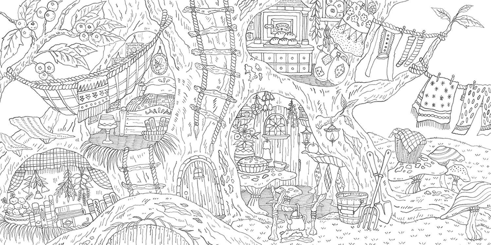 Romantic country the second tale. Coloring book