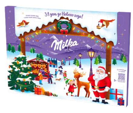 Набор подарочный Milka Адвент-календарь новогодний