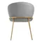 Стул Lime, серый микровелюр с золотыми ножками