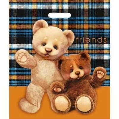 Пакет с прорубной ручкой ПВД 40х47 (45 мкм) "Друзья" (50/500 шт.) Интерпак