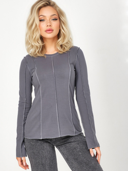 Лонгслив гранж со швами наружу