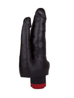 Двойной вибромассажёр чёрного цвета - 17 см. (Цвет: черный)