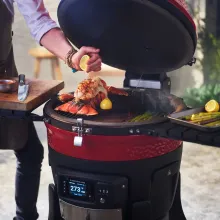 Керамический гриль Kamado Joe Konnected Joe, 46 см (красный), с ножками и столиками