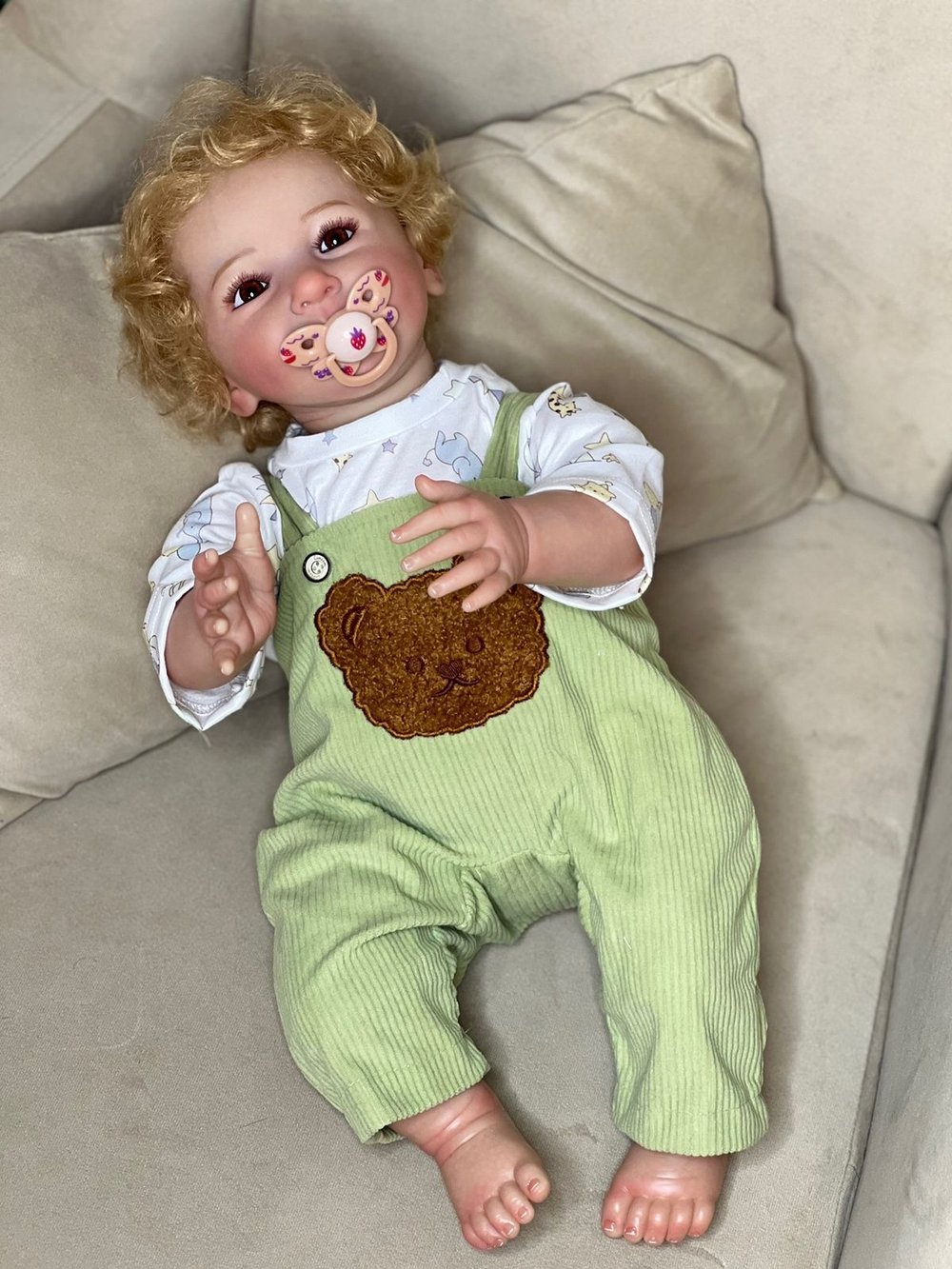 Кукла Реборн мягконабивная 55см в пакете (FA-575)