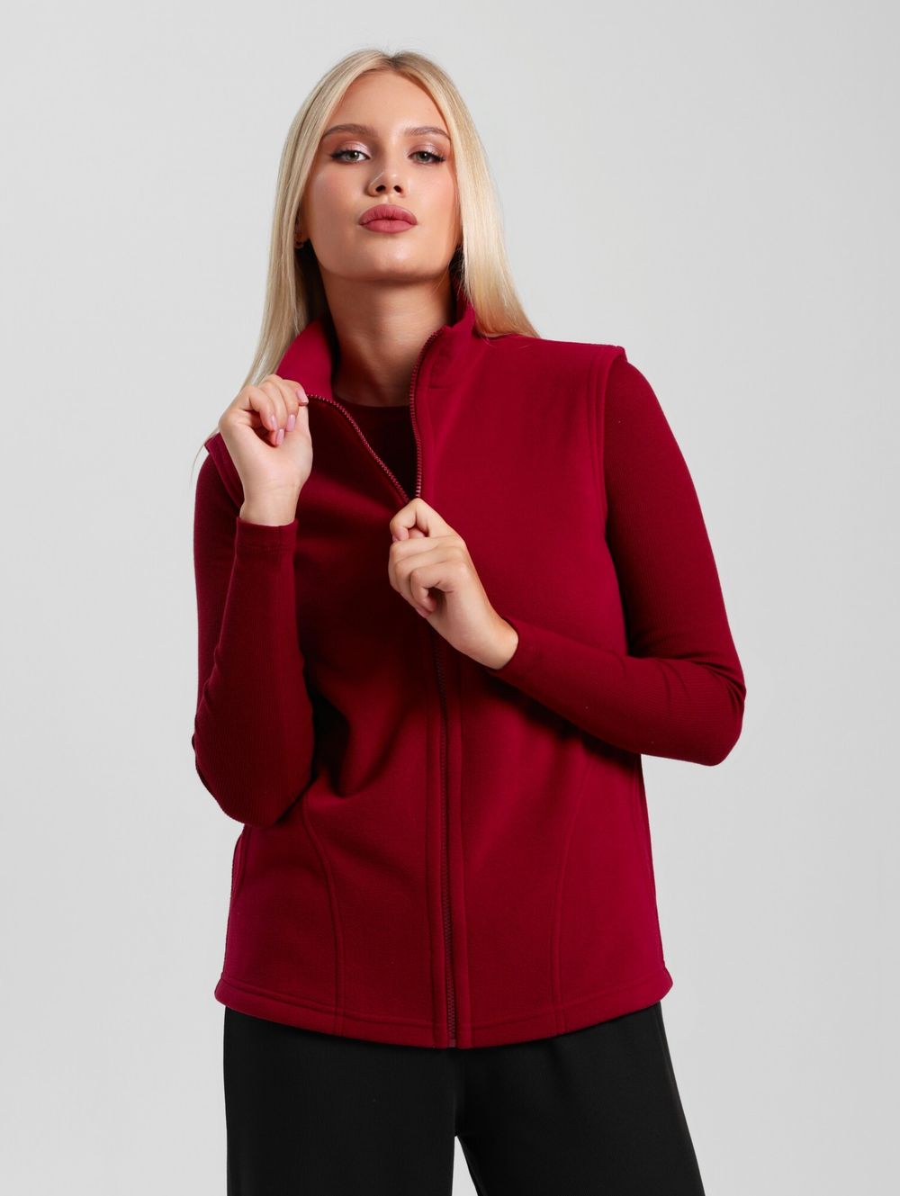 Толстовка (жилетка) Орбита Виотекс ВИШНЁВЫЙ