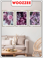 Набор постеров "Сирень с пионом" 3шт.