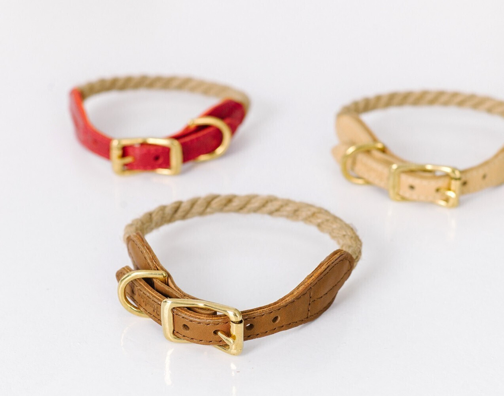 Ошейник "Кантри-пони" Рыжий (льняной канат)