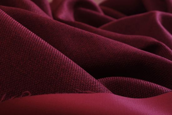 Длинные шторы под лён Oxford (сочная вишня)