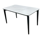 Стол обеденный Ist Casa Блум, 140х80х75 см, белая керамика, черный