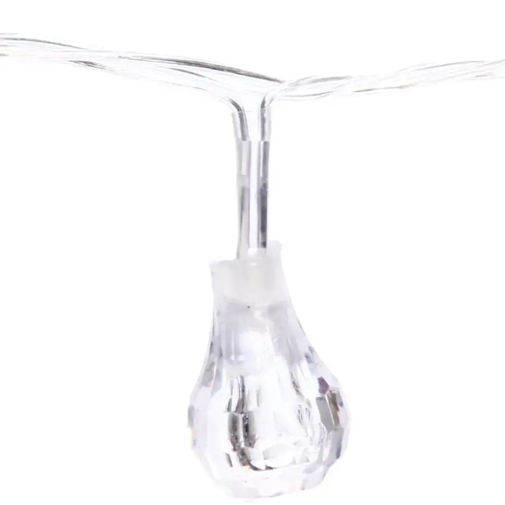 Гирлянда для дома 4,0 м 20 ламп LED с насадками КАПЛЯ, прозрач.пров., авторежим.,IP-20 RG/RB (возможность соединения)