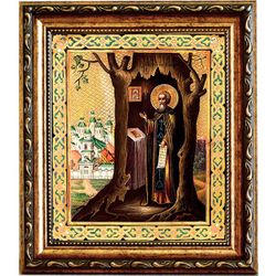 Тихон Медынский, Калужский преподобный. Икона на холсте.