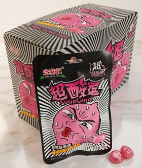 Карамель Hong Tai Kee Foods с кислым вкусом КЛУБНИКИ 23гр 20шт