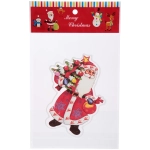 Наклейка на стекло «Дедушка с ёлкой» 15*20 см