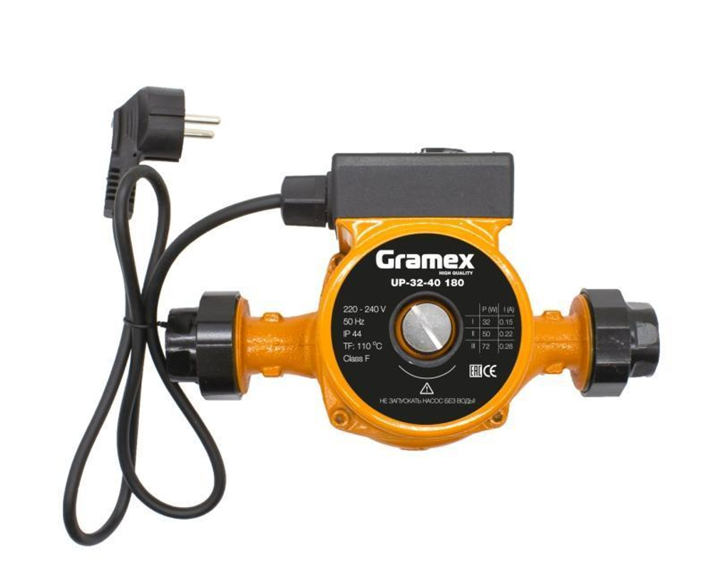 Насос циркуляционный Грамекс 32/40 180мм, напор 4м, 72Вт подключение 1 1/4