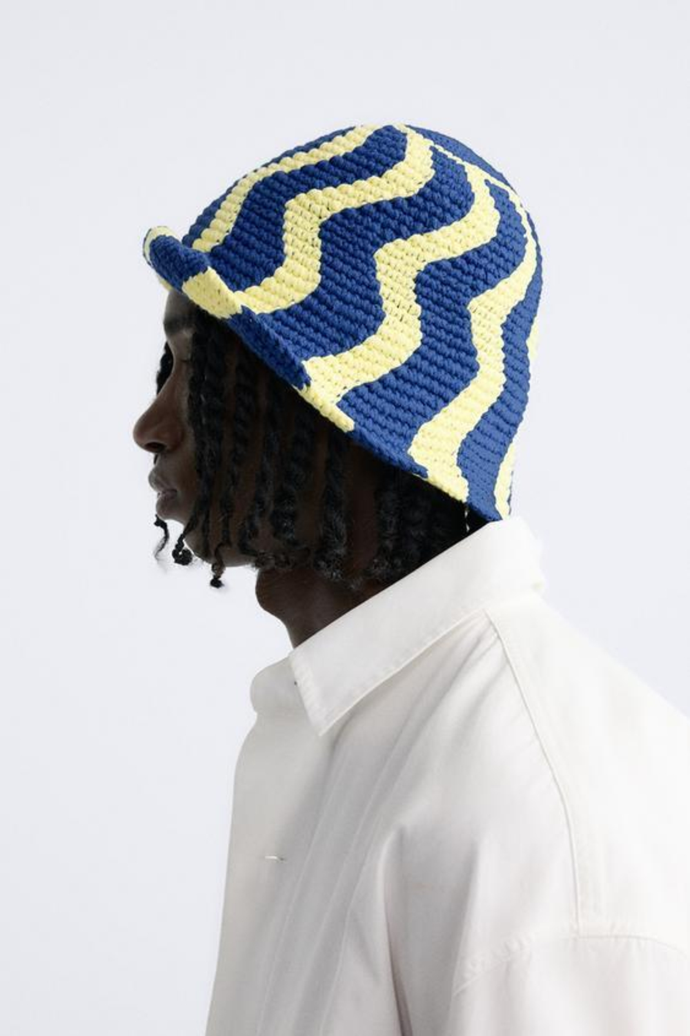 ZARA ШЛЯПА ИЗ КРУЖЕВА КРОШЕ С ВОЛНИСТОЙ КРОМКОЙ, РАЗНОЦВЕТНЫЙ