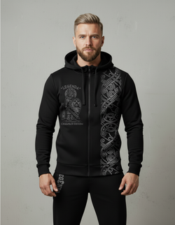 Костюм спортивный с начесом мужской LEGENDA Варяг черный