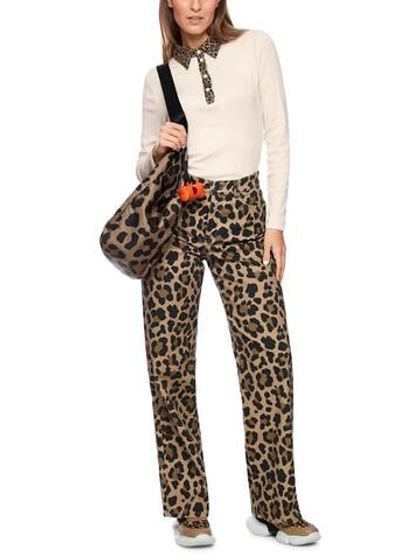 Marc Cain Поло с леопардовой отделкой