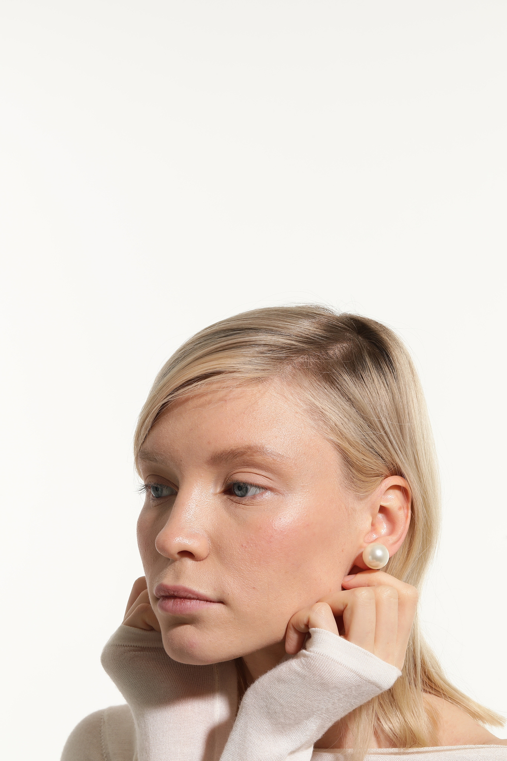 Серьги крупная жемчужина