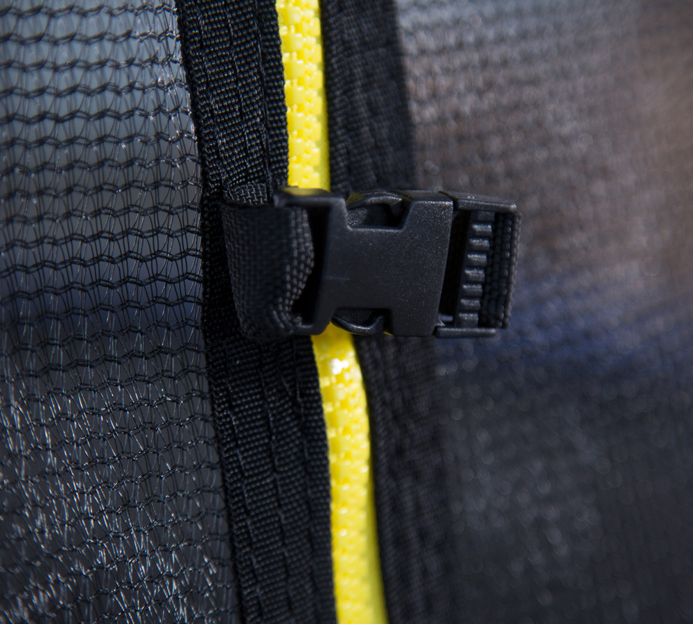 Батут с лестницей и внутренней сеткой 180 см черный