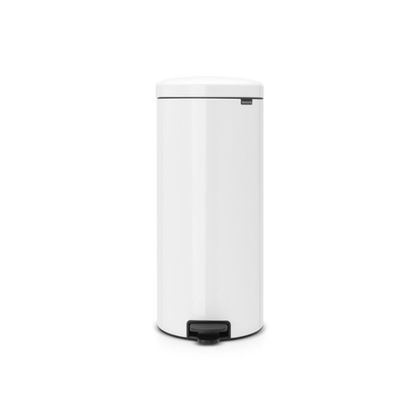 Ведро для мусора Brabantia NewIcon с металлическим внутреннем ведром белое 30л