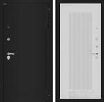 Дверь Входная Лабиринт CLASSIC шагрень черная 30 Белый софт рельеф, металлическая