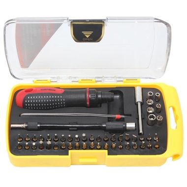 Отвертка реверсивная телескопическая, с гибким удлиннителем, пинцетом, комплектом бит и головок,(53пр.)в пластиковом футляре. Baum Auto##BaumAuto BM-30314253