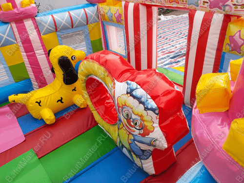 Коммерческий надувной батут "Русский цирк", 8*4*5,5 м