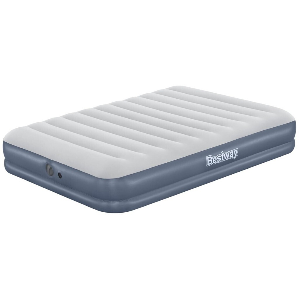 Кровать надувная Bestway, 203х152х36 см, 6716T, нас встроен, аккум, флок, USB насос 3.7В, 300 кг