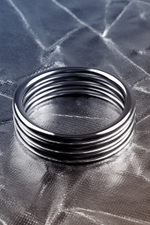 Кольцо на головку пениса Toyfa Metal серебристое M