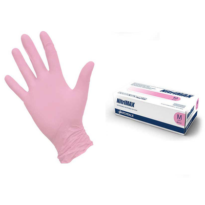 Перчатки NitriMax размер S, розовые, нитриловые неопудренные нестерильные-100шт (50 пар)