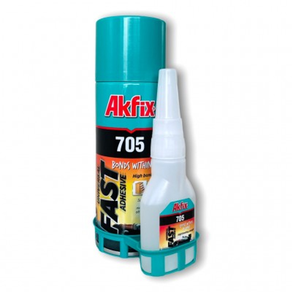 Akfix 705 клей для экспресс склеивания (125 гр клей + 400 мл активатор)