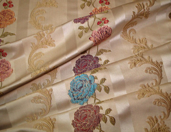 Жаккард Букет полоса большая лазурь