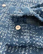 Рубашка джинсовая с рваным низом