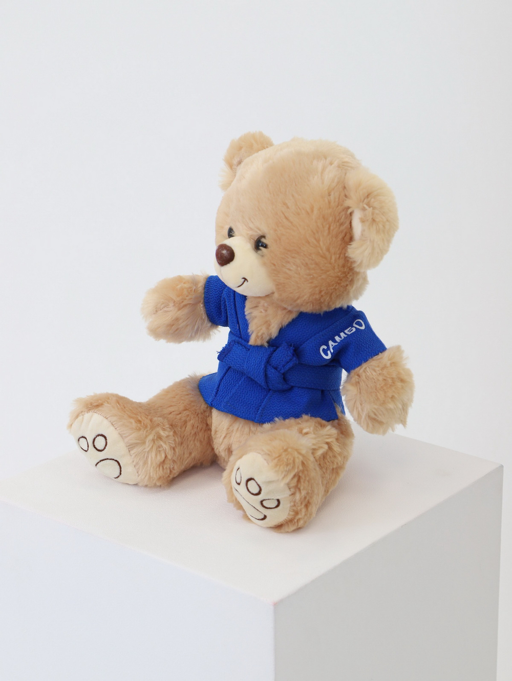 Мишка сувенирный в курточке САМБО синий