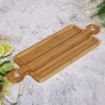 Доска бамбуковая для подачи и сервировки «SHEF» 34*16см